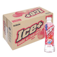 Thùng 24 chai nước trái cây Ice+ vị đào 490ml