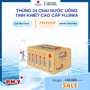Thùng 24 chai nước uống i-on kiềm Fujiwa 450ml