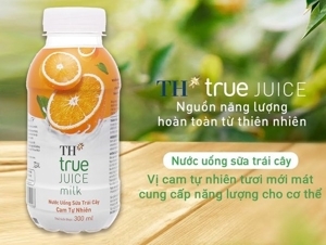 Thùng 24 chai nước uống sữa trái cây TH True Juice Milk cam 300ml