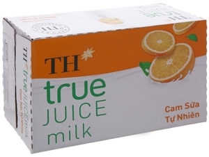 Thùng 24 chai nước uống sữa trái cây TH True Juice Milk cam 300ml