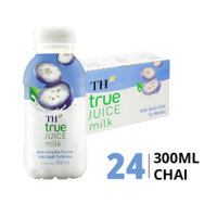 Thùng 24 chai nước uống sữa trái cây TH True Juice Milk hương việt quất 300ml