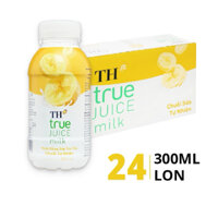 Thùng 24 Chai Nước Uống Sữa Trái Cây TH True Juice Milk Hương Chuối 300ml