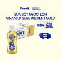 Thùng 24 chai Sữa bột pha sẵn cho người lớn tuổi Vinamilk Sure Prevent Gold 200ml