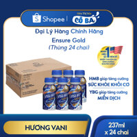 Thùng 24 Chai Sữa Ensure Virgo/ Gold phiên bản mới, Hương Vani (237ml/chai)