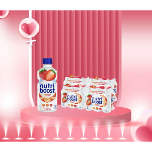 Thùng 24 chai sữa trái cây Nutriboost hương cam 297ml