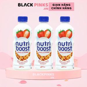 Thùng 24 chai sữa trái cây Nutriboost hương dâu 297ml