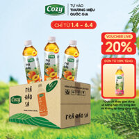 Thùng 24 Chai Trà Đào Sả 350ml Uống Liền Cozy Hương Vị Tươi Mát Ngon Rõ Vị Đào Sả