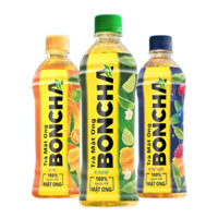(Thùng 24 chai) Trà mật ong Boncha vị tắc/việt quất/chanh 450ml