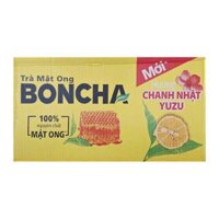Thùng 24 Chai Trà Mật Ong Boncha Chanh Nhật Yuzu - Chai 450ml