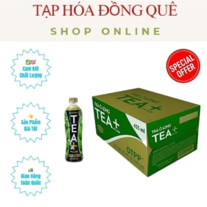 Thùng 24 chai trà ô long Tea Plus 455ml