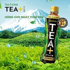 Thùng 24 chai trà ô long Tea Plus 455ml