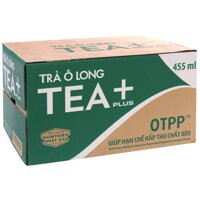 Thùng 24 chai Trà Olong Tea plus 455ml