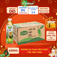Thùng 24 Chai Trà Tắc Mật Ong Cozy 455ml - Trà Trái Cây, Trà Hoa Quả Uống Liền, Nước Giải Khát