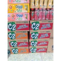 Thùng 24 chai trà xanh C2 vị táo/ đào/ chanh. chai 225ml date 10/2025