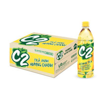 Thùng 24 chai trà xanh C2 chanh 455ml
