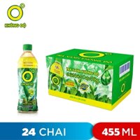 THÙNG 24 CHAI TRÀ XANH KHÔNG ĐỘ VỊ CHANH 455ML