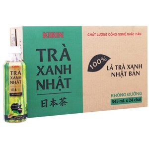 Thùng 24 chai trà xanh Nhật Kirin ít đường 345ml