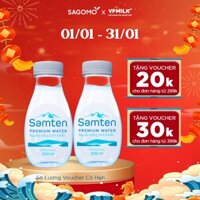 [THÙNG 24 chai x 330ml] Nước uống tinh khiết cao cấp Samten Premium Water 330ml - Nguồn tinh khiết