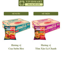 [THÙNG 24 GÓI] - ACECOOK - MINOVA Mì không chiên 2 vị: hương vị cua sườn heo và hương vị tôm xào lá chanh (72g -76g/gói)