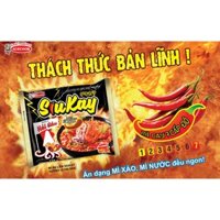 [THÙNG 24 GÓI date xa] Mì SiuKay vị Hải sản | Bò Cay | Gà Cay Phô Mai 128g - Mì cay 7 cấp độ SiuKay