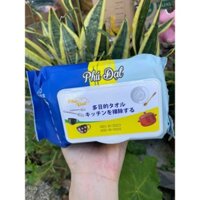 Thùng 24 gói Khăn ướt lau bếp đa năng Phú Đạt, giấy ướt lau bếp siêu sạch gói 80 tờ loại bỏ các vết bẩn dầu mỡ hiệu quả