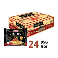 Thùng 24 gói mì ăn liền Acecook Spaghetti Bistro vị xốt bò bằm kiểu Ý 95g