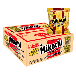 Thùng 24 gói mì không chiên Mikochi sườn heo 80g