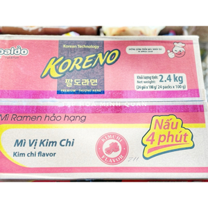 Thùng 24 gói mì Koreno vị bò cay 100g