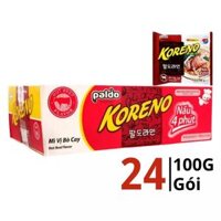 Thùng 24 gói mì Koreno vị bò cay 100g
