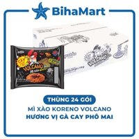 [THÙNG 24 GÓI] - PALDO - Mì xào Koreno Volcano Gà cay phô mai, Mì xào khô gà cay phô mai Koreno Volcano Paldo (118g/gói)