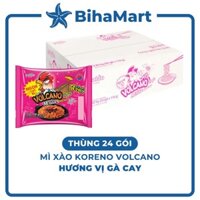 [THÙNG 24 GÓI] - PALDO - Mì xào Koreno Volcano Gà cay, Mì xào khô gà cay Koreno Volcano Paldo Hàn Quốc (118g/gói)