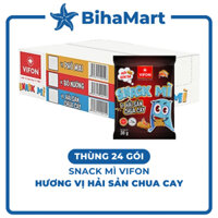 [THÙNG 24 GÓI] - VIFON - Snack mì Vifon hương vị Hải Sản Chua Cay (30g/gói) - Vifon Snack Hải sản chua cay ăn liền