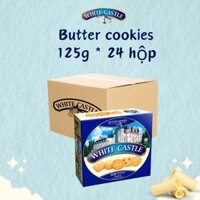 Thùng 24 hộp bánh quy bơ hộp giấy White Castle nhập khẩu Malaysia 125g Butter Cookies