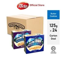 Thùng 24 hộp Bánh quy bơ hộp giấy White Castle nhập khẩu Malaysia 125g White Castle Butter