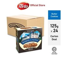 Thùng 24 hộp bánh quy bơ chocolate hộp giấy White Castle nhập khẩu Malaysia 125g