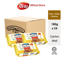 Thùng 24 hộp bánh quy chocolate White Castle nhập khẩu Malaysia 180g Double Chocolate Chips