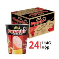 Thùng 24 hộp mì dinh dưỡng khoai tây Omachi xốt bò hầm có thịt 114g