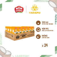 Thùng 24 hộp nước cốt dừa nguyên chất 200ml thương hiệu MOM COOKS - TACAPU