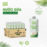 Thùng 24 Hộp Nước dừa đóng hộp Cocoxim dừa dứa non 330ml/Hộp