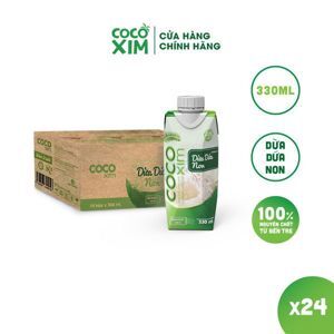 Thùng 24 hộp nước dừa dứa non Cocoxim 330ml