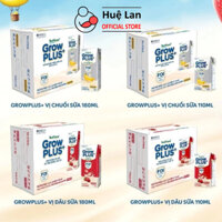 Thùng 24 hộp Sữa bột pha sẵn Nutifood Grow Plus+ Vị Dâu Sữa/ Chuối Sữa hộp 110ml/ 180ml