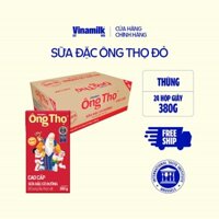 Thùng 24 hộp Sữa đặc có đường Ông Thọ đỏ - Hộp giấy 380g