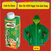 Thùng 24 Hộp Sữa Lúa Mạch Ngũ Cốc MILO Nestle Teen Bữa Sáng Ít Đường 210 ml/HộpTặng Áo Khoác Milo