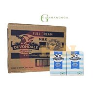 Thùng 24 hộp sữa nước Devondale nguyên kem không đường