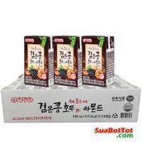 thùng 24 hộp sữa óc chó hạnh nhân đậu đen Hàn Quốc 140ml