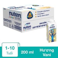 Thùng 24 hộp sữa pha sẵn Nutren Junior hương vani 200 ml (1 - 10 tuổi)