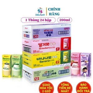 Thùng 24 hộp sữa chuối tươi tiệt trùng Binggrae 200ml