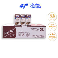 [Thùng 24 Hộp] Sữa Tươi Vị Socola Promess 200ml - Sữa Nhập Khẩu Pháp.
