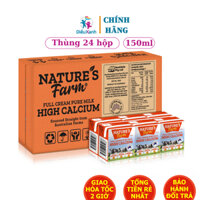 [Thùng 24 Hộp] Sữa Tươi Nature's Farm Nguyên Kem Giàu Canxi - 150ml - Nhập Khẩu Úc