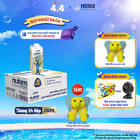 Thùng 24 hộp Thực Phẩm Dinh Dưỡng Y Học pha sẵn Nutren Junior 200ML tốt cho trẻ 1- 10 tuổi Tặng Gối đi xe con voi NJ